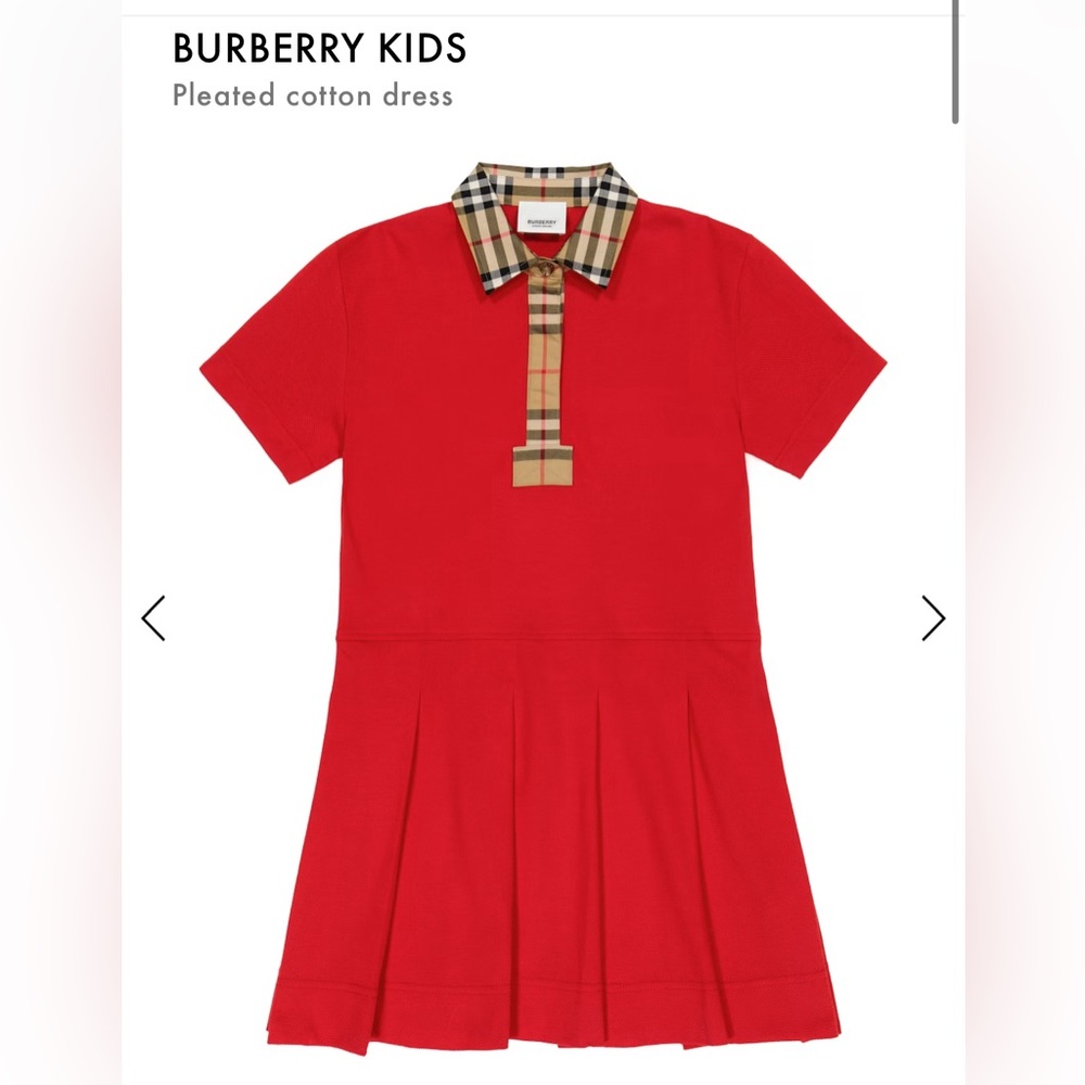 COPY - Burberry Kids Size 6 
tennis dress